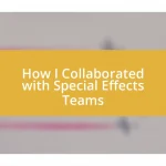 How I Collaborated with Special Effects Teams