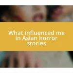 What influenced me in Asian horror stories