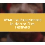 What I’ve Experienced in Horror Film Festivals